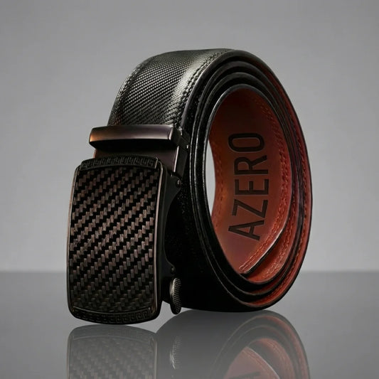 Cinturón de cuero con trinquete y hebilla ajustable AZERO™