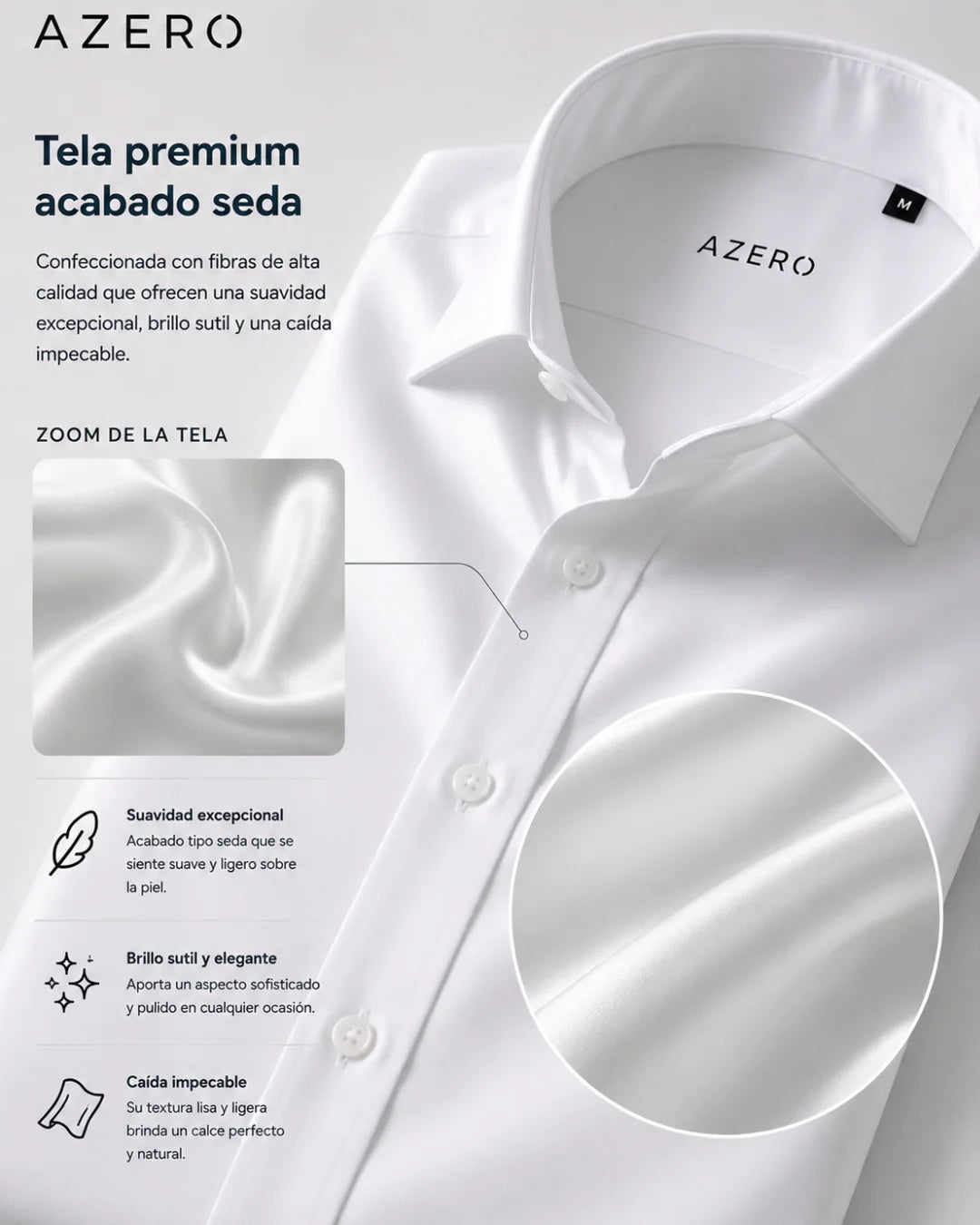 Imagina repeler líquidos y manchas sin perder la elegancia ni tener que planchar con| AZERO®